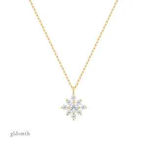 14k Gold Corinne White Topaz Necklace