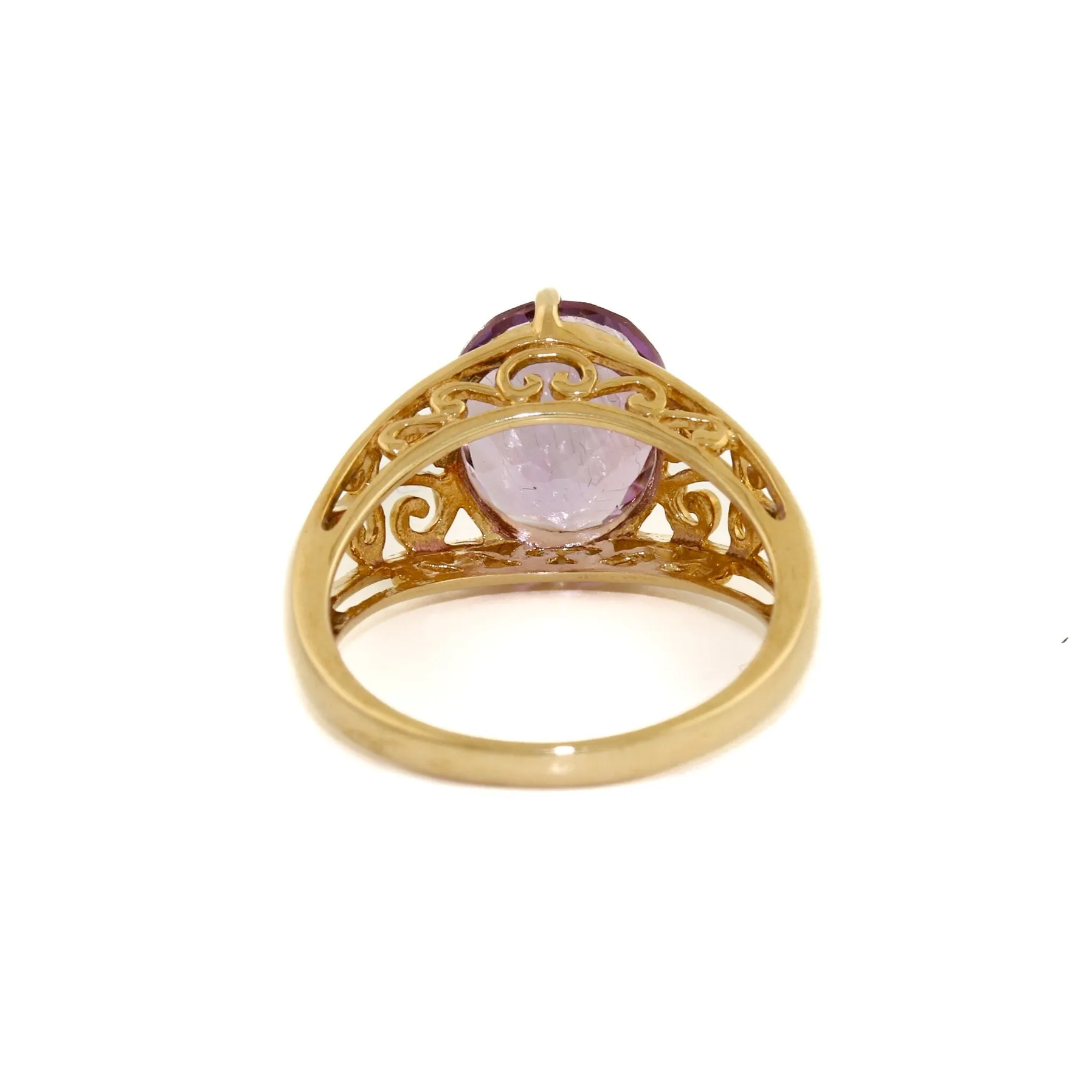 14k Gold x Amethyst Filigree Cocktail Ring