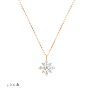 14k Rose Gold Corinne White Topaz Necklace