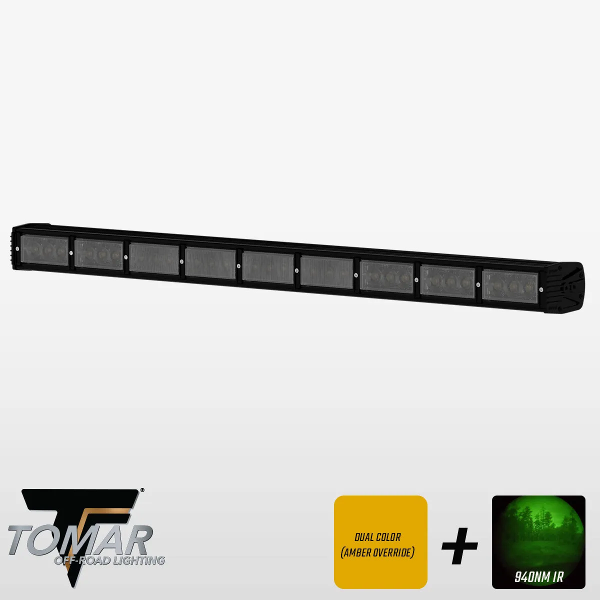 45" TRX Series Dual-Color Infrared LED Light Bar (White, IR, & Amber)