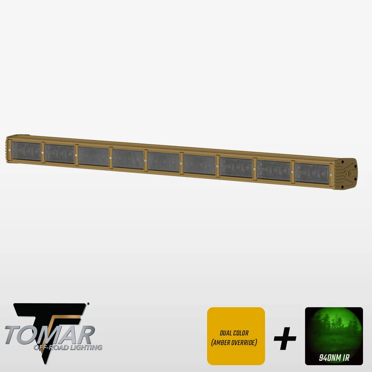 45" TRX Series Dual-Color Infrared LED Light Bar (White, IR, & Amber)