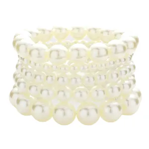 5PCS Pearl Strand Stretch Bracelets