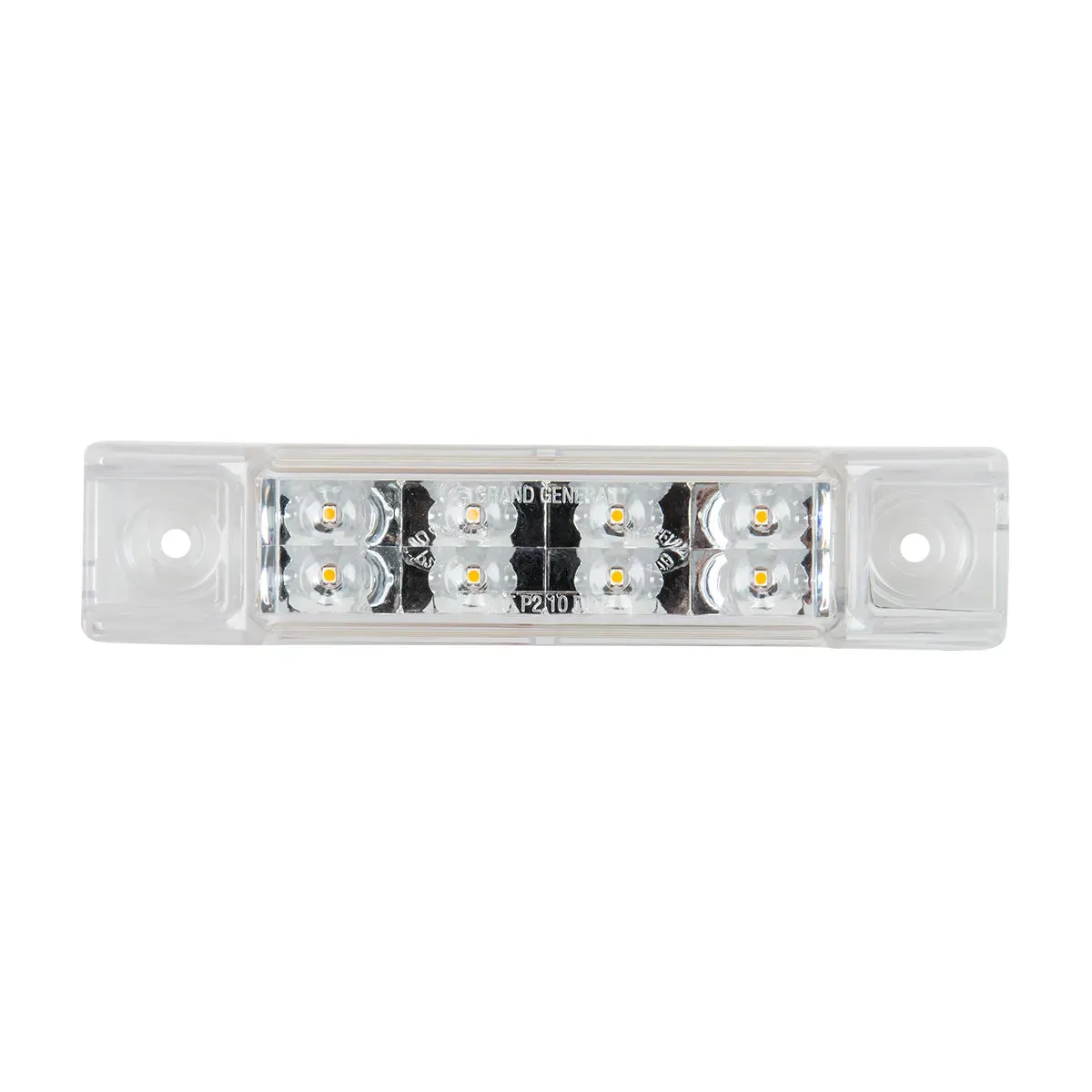 6"L RECT. PEARL RED/CLEAR 8 LED LIGHT, HIGH/LOW 3 WIRES