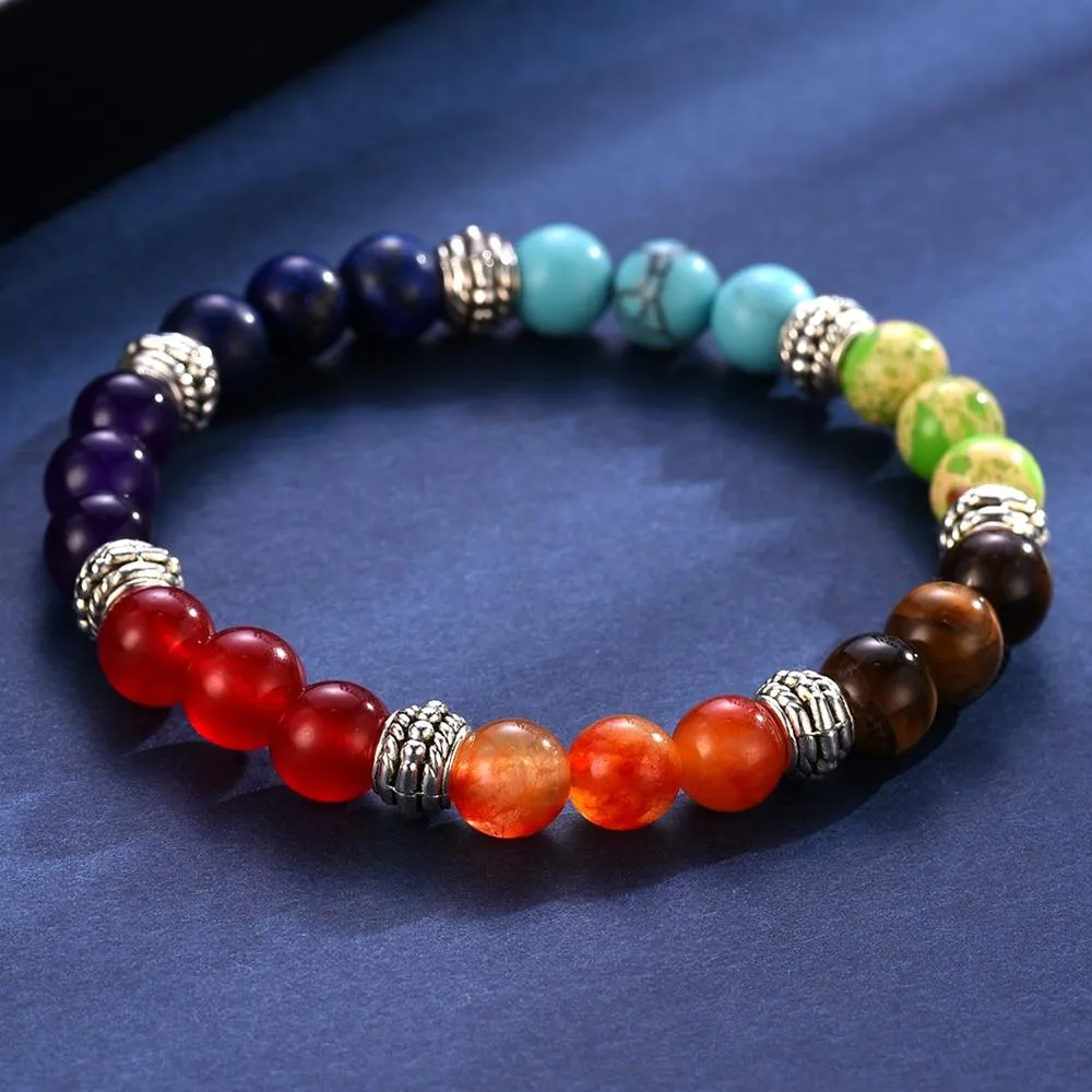 7 Chakras Reiki Healing Stone Bracelet