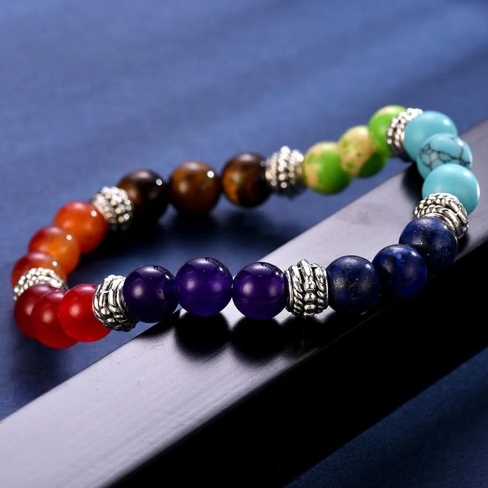 7 Chakras Reiki Healing Stone Bracelet