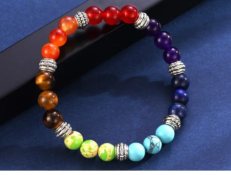 7 Chakras Reiki Healing Stone Bracelet