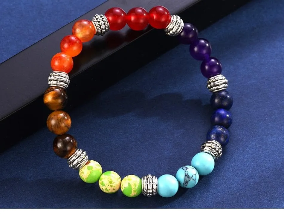 7 Chakras Reiki Healing Stone Bracelet