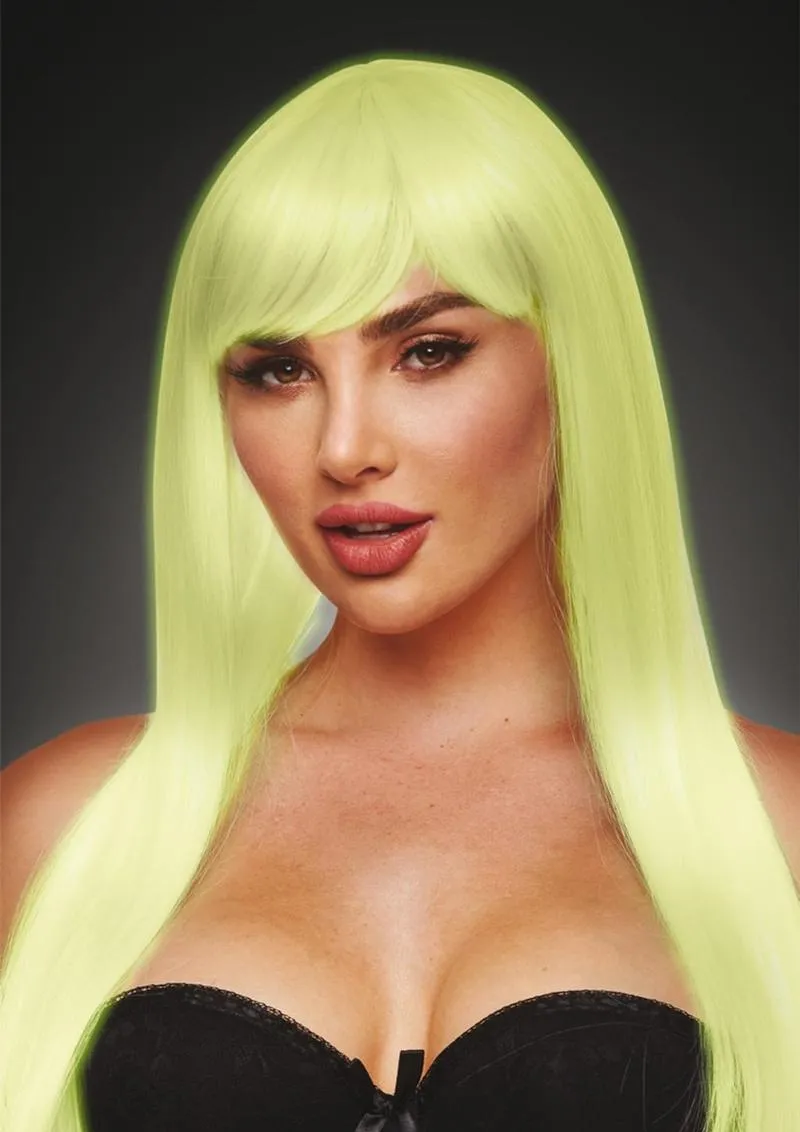 Amber Glow In The Dark Wig