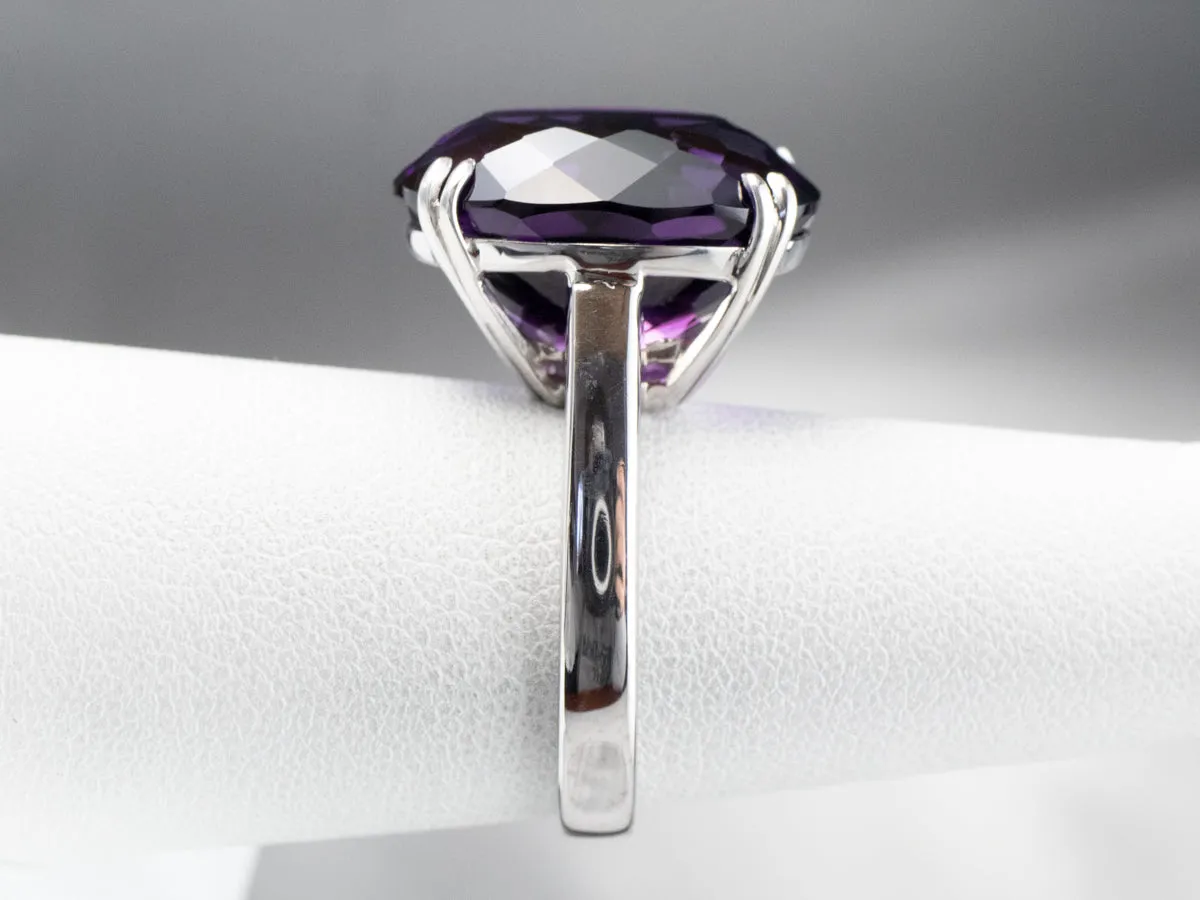 Amethyst 18K White Gold Cocktail Statement