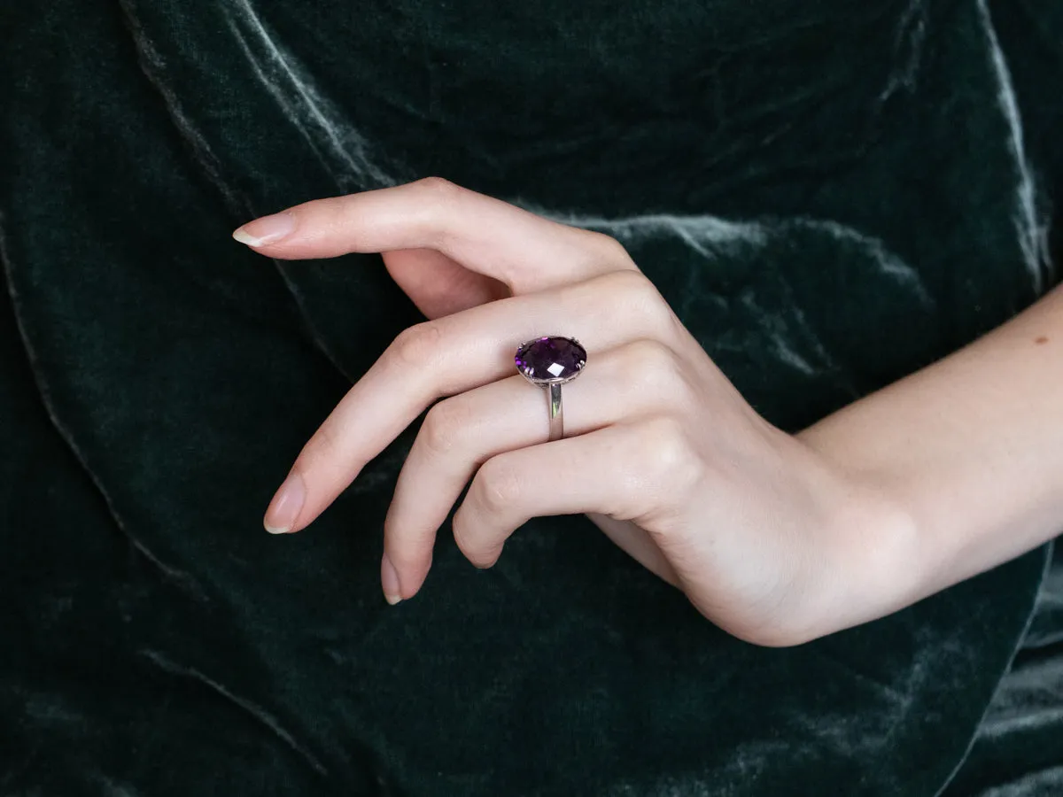 Amethyst 18K White Gold Cocktail Statement