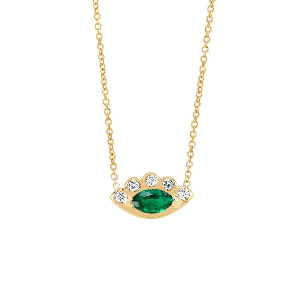 Angel Eye Emerald Necklace