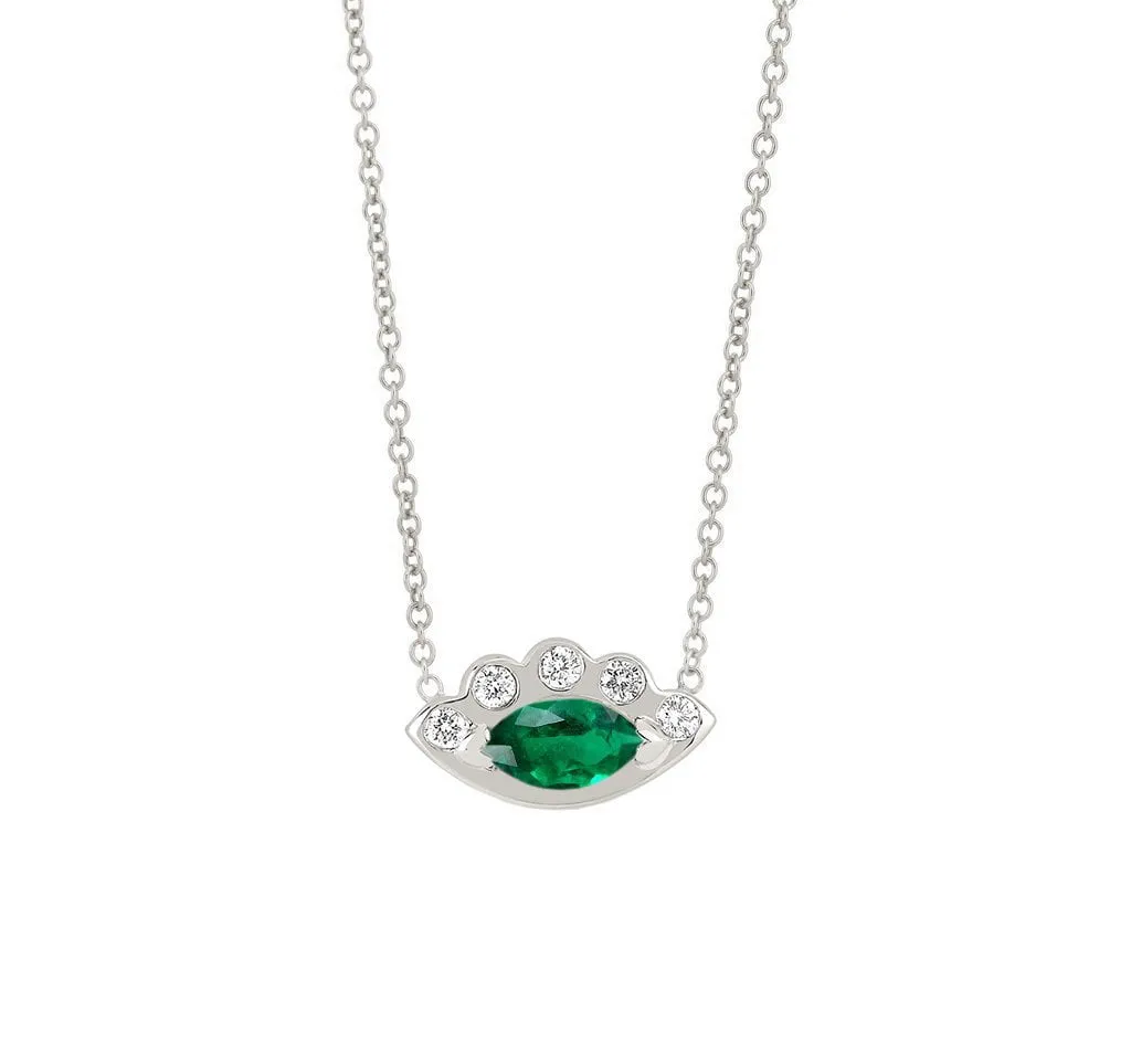 Angel Eye Emerald Necklace