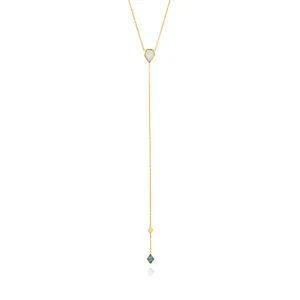 Ania Haie Sterling Silver & Gold Plated Turquoise And Opal Colour Necklace