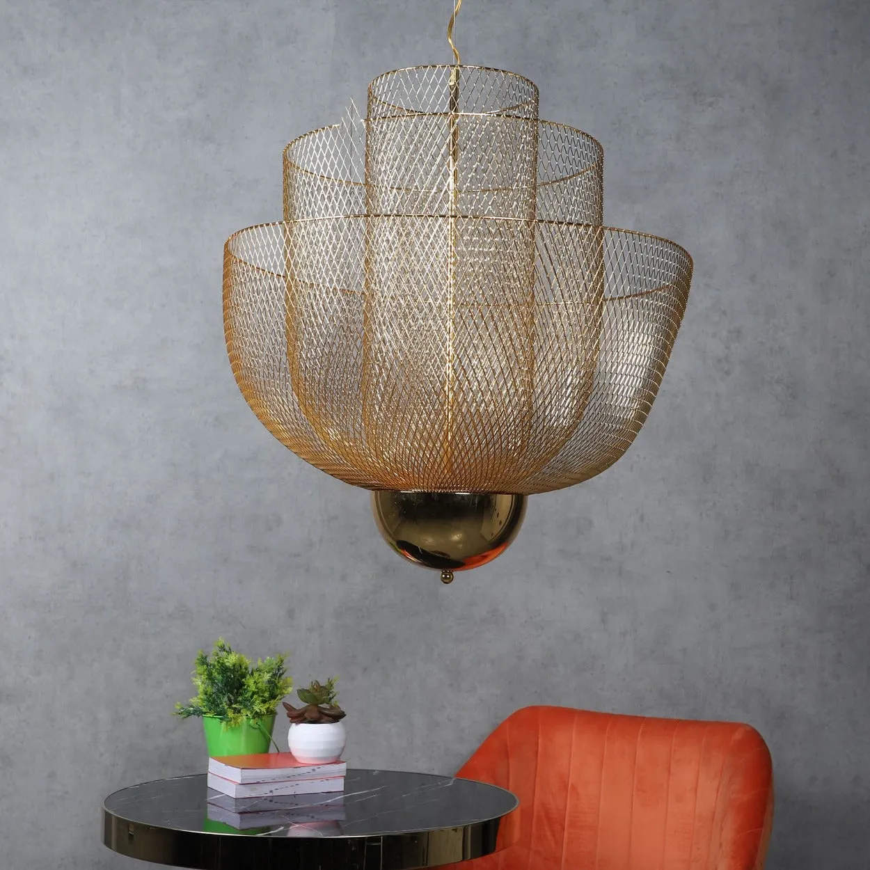 ANKUR MENSH MODERN MESH NET CONTEMPORARY CHANDELIER