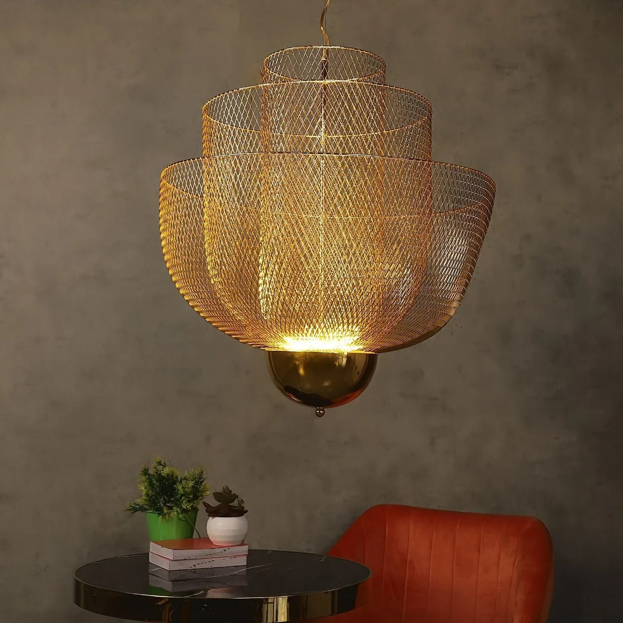 ANKUR MENSH MODERN MESH NET CONTEMPORARY CHANDELIER