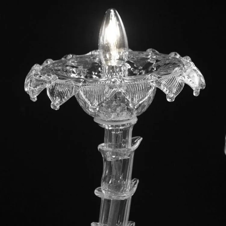 Barchetta Rezzonico 10 Light Clear Chandelier in Murano Glass