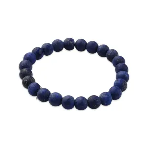 Bracelet -Lapis Lazuli -Frosted -8mm