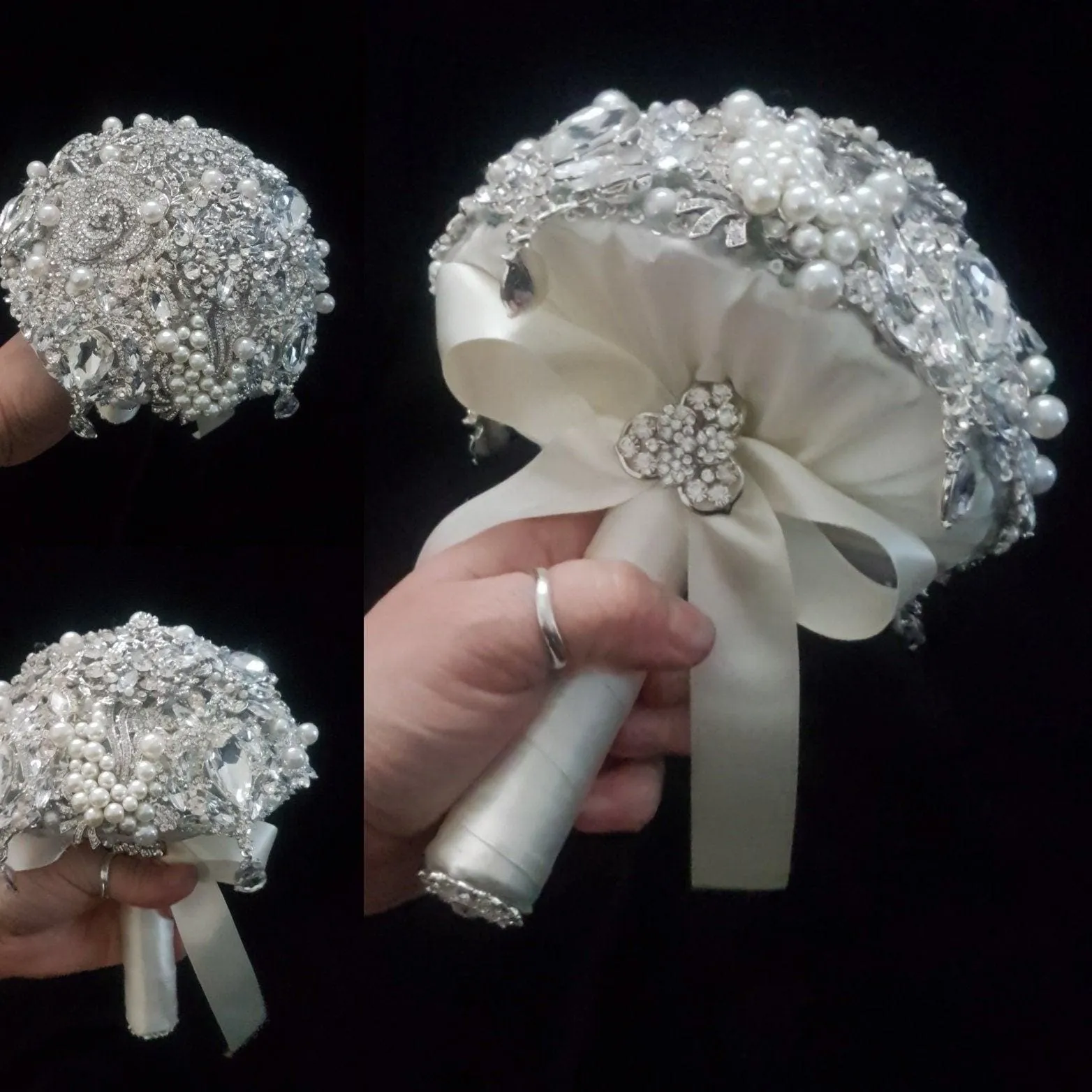 Brooch bouquet, Jewel crystal wedding bouquet. by Crystal wedding uk