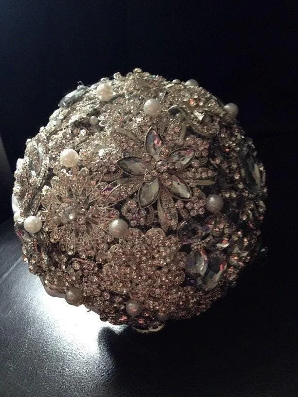 Brooch sphere Cake topper / Separator by Crystal wedding uk