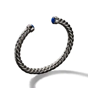 Cable Classic Cuff Bracelet with Lapis Lazuli