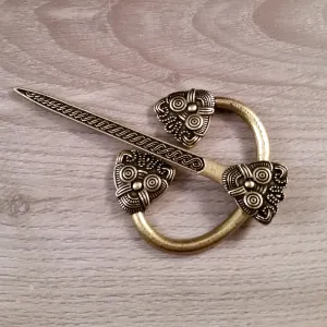 Celtic Cloak Pin Bronze Brooch Penannular Viking