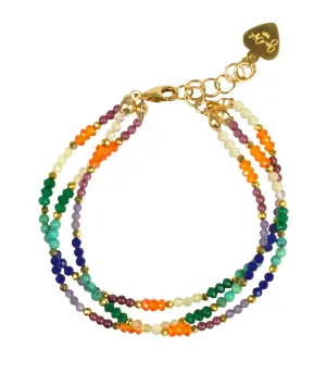 Chakra Triple Strand Bracelet