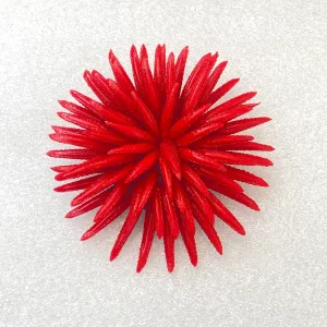 Chardon Red Baguette Brooch