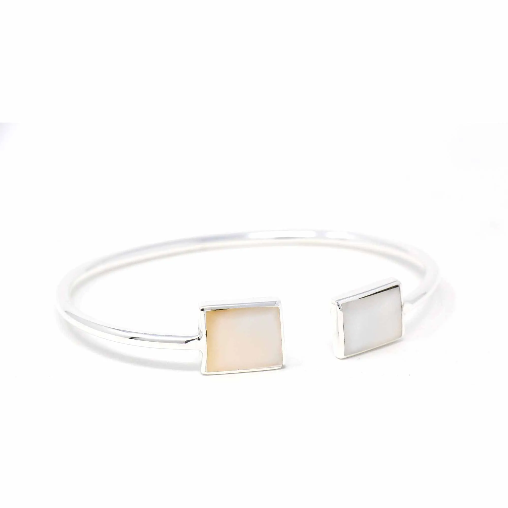 Cuff Bracelet Mother of Pearl Square