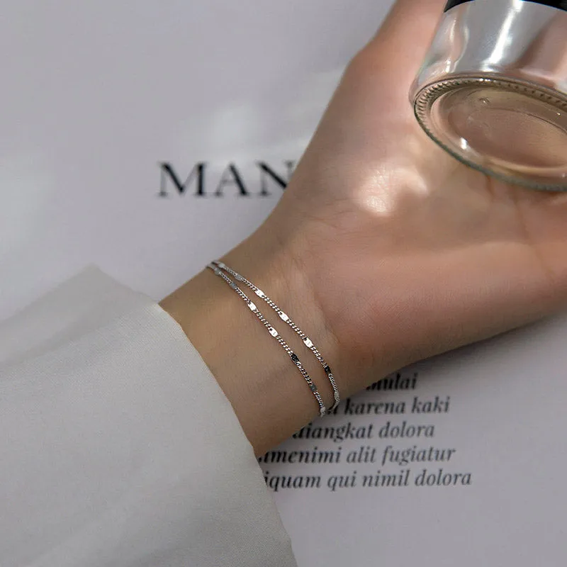 Dainty Double Chain Bracelet