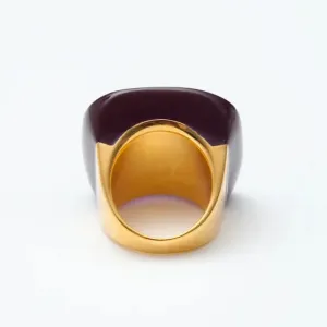 Deep Rock Purple Cocktail Ring - Size 7