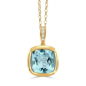 Doves Sky Blue Topaz Necklace