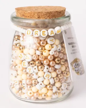 DREAM Metallic Gold White and Pearl DIY Bead Jar