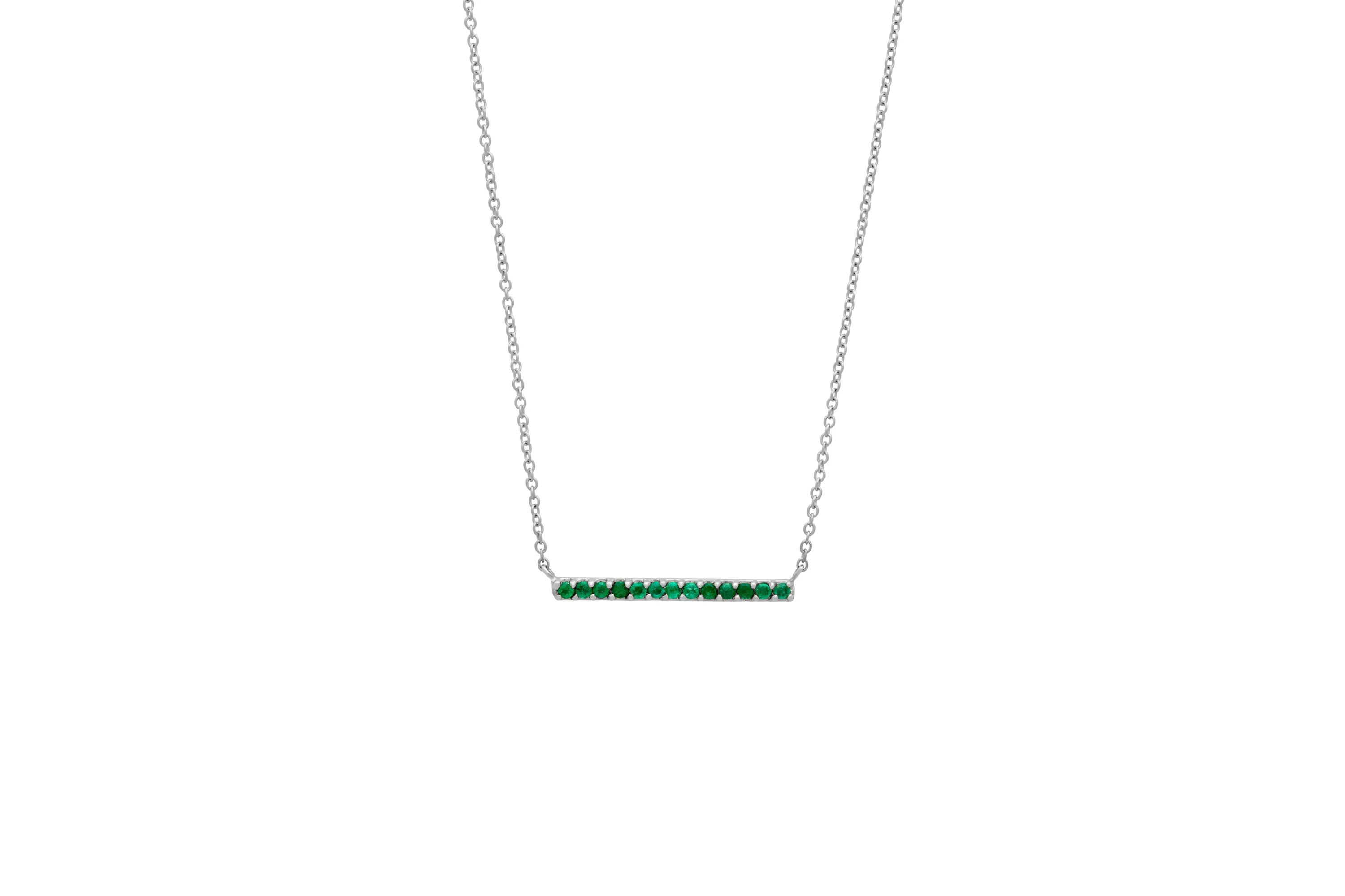 Emerald Bar Necklace