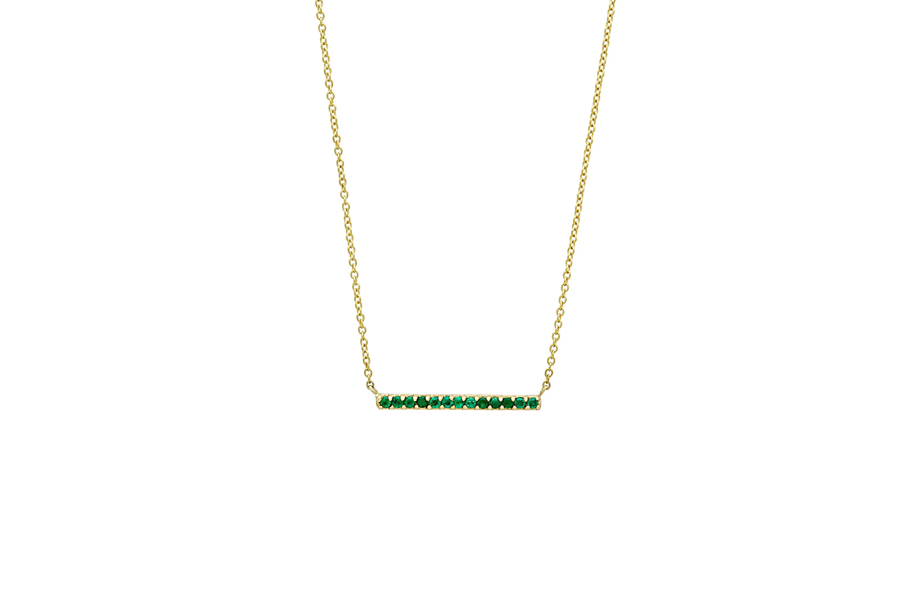 Emerald Bar Necklace