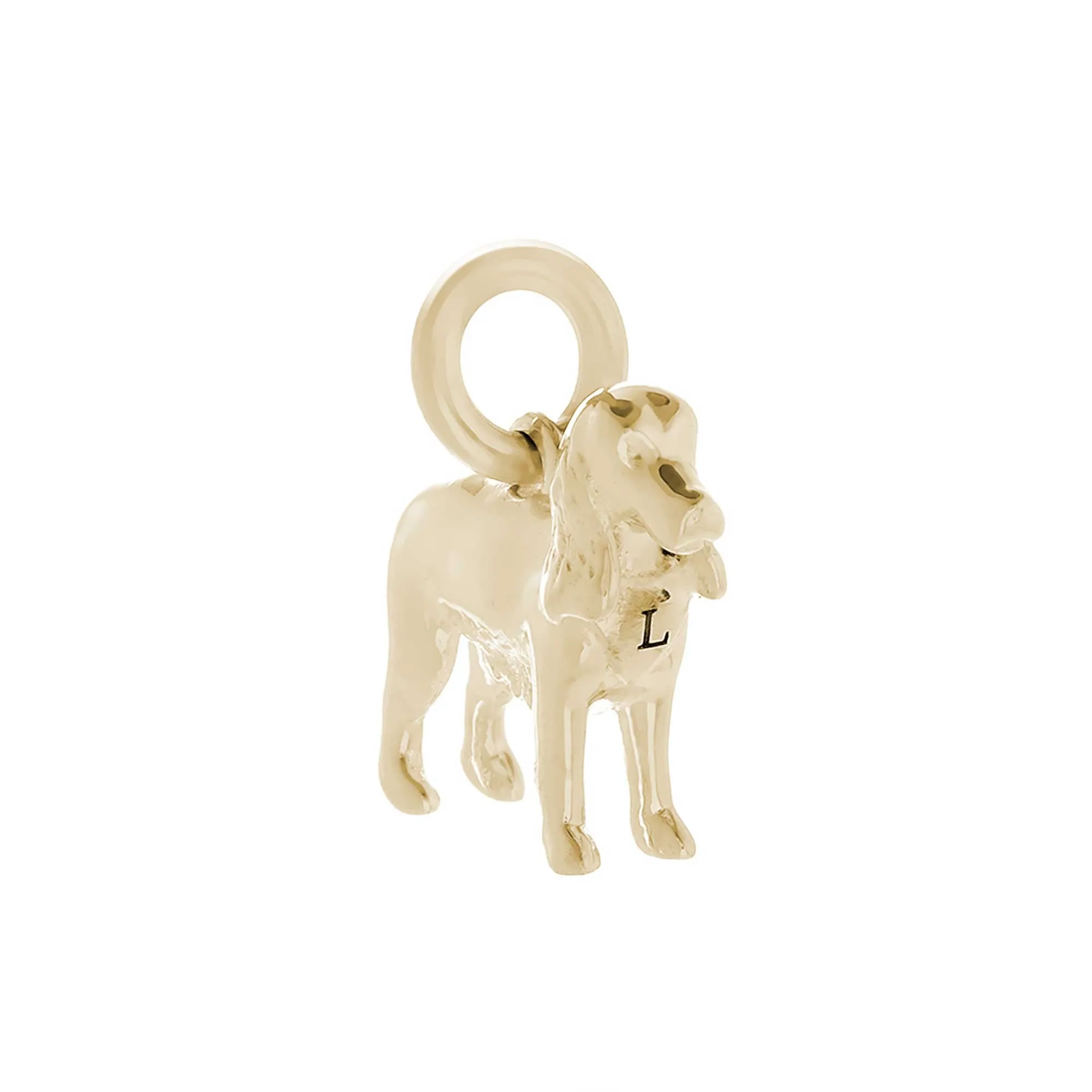 English Cocker Spaniel Solid Gold Dog Charm