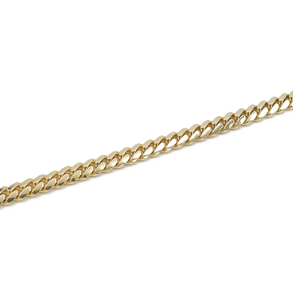 Estate Solid 14K Yellow Gold Cuban Link Chain Bracelet 6.25" 6.00mm