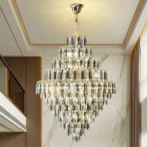 Extra Large Foyer Decorative Crystal Lighting Fixture Living Room Crystal Chandelier For Entryway Staircase