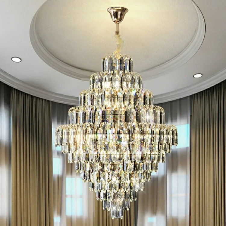 Extra Large Foyer Decorative Crystal Lighting Fixture Living Room Crystal Chandelier For Entryway Staircase