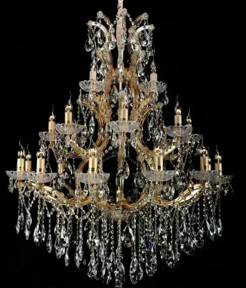 Extra Large Multi-tiered Candle Light  Crystal Chandelier for Hotel/Restaurant