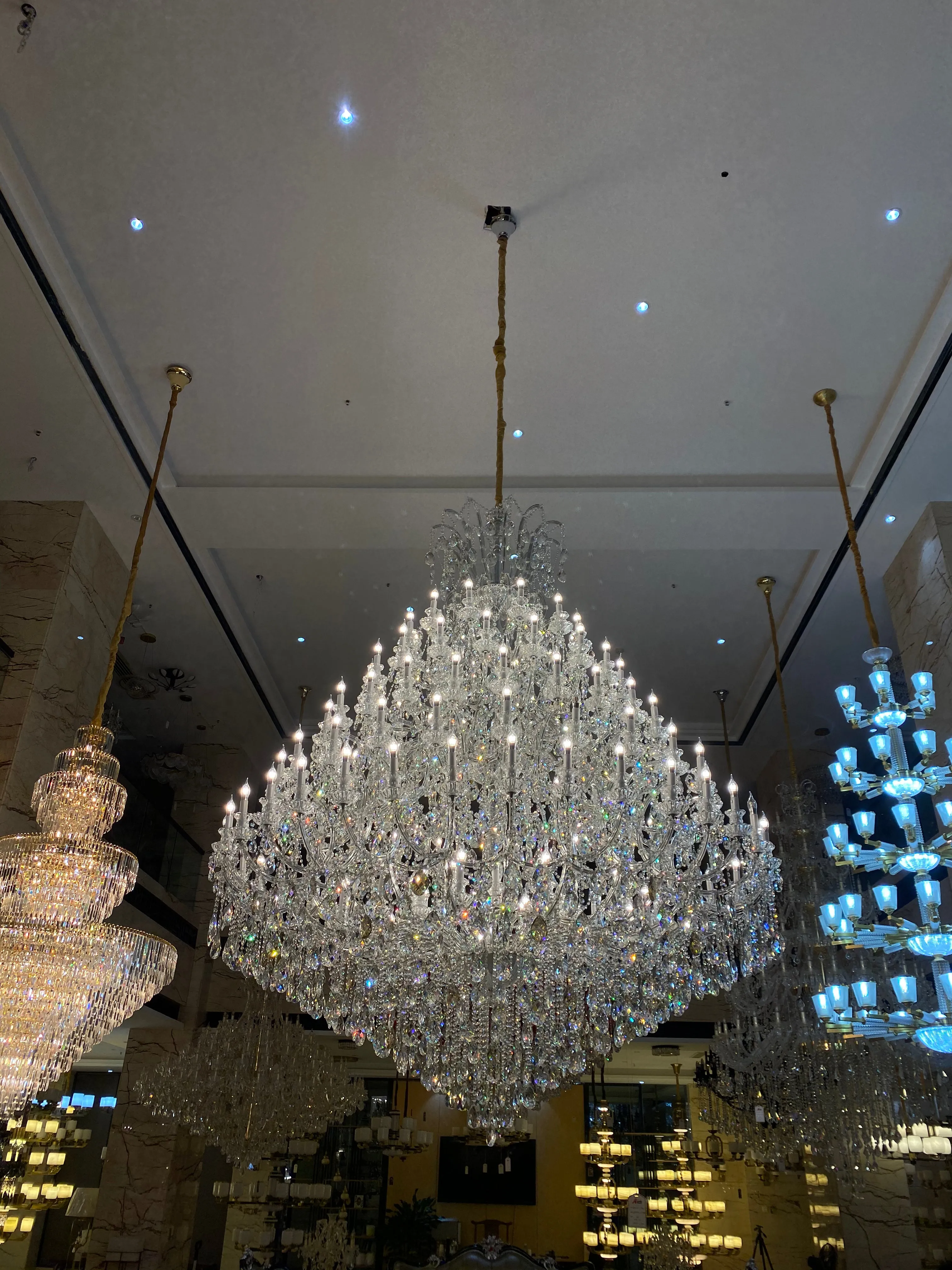 Extra Large Multi-tiered Candle Light  Crystal Chandelier for Hotel/Restaurant