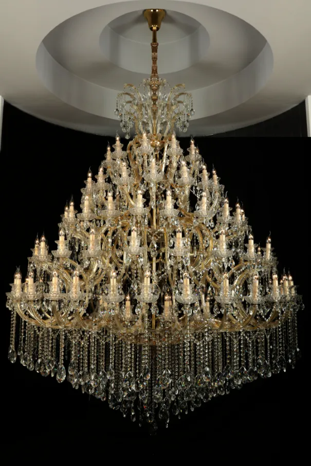 Extra Large Multi-tiered Candle Light  Crystal Chandelier for Hotel/Restaurant