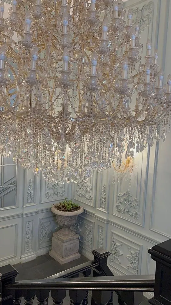 Extra Large Multi-tiered Candle Light  Crystal Chandelier for Hotel/Restaurant