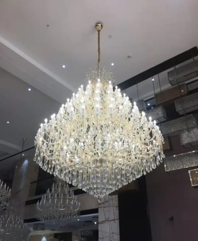 Extra Large Multi-tiered Candle Light  Crystal Chandelier for Hotel/Restaurant