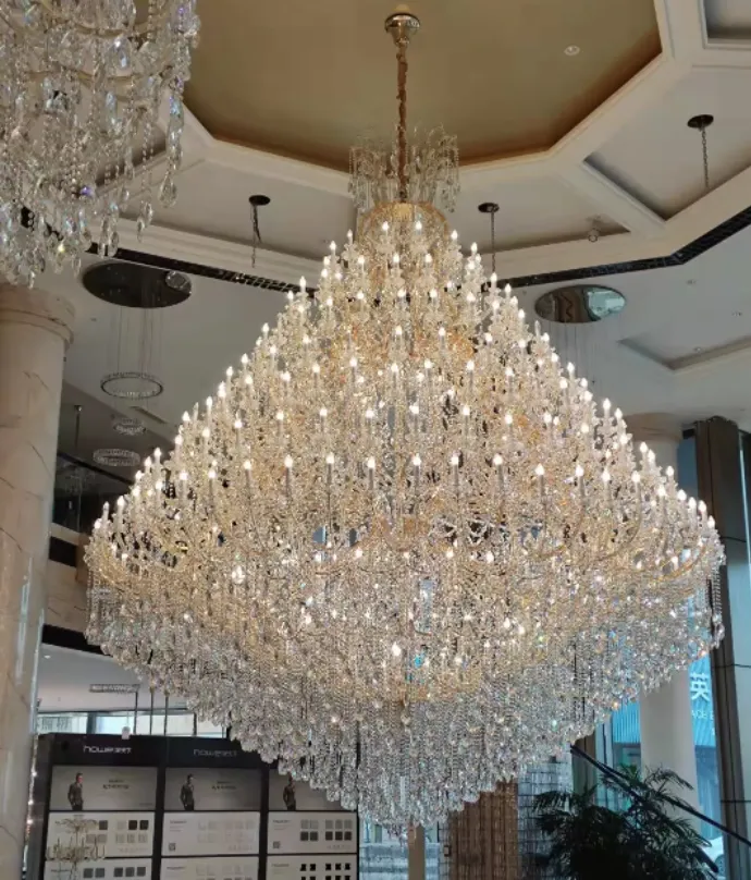 Extra Large Multi-tiered Candle Light  Crystal Chandelier for Hotel/Restaurant