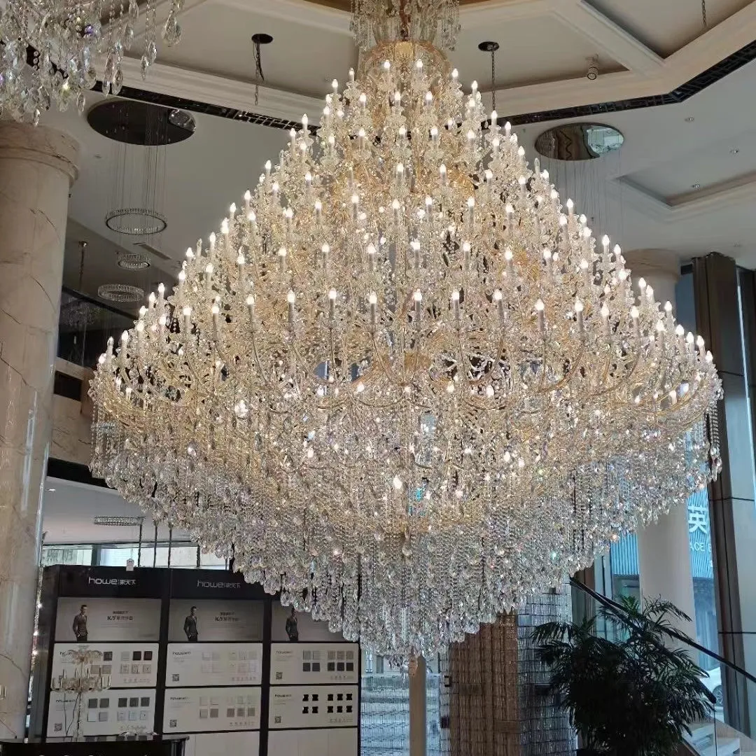 Extra Large Multi-tiered Candle Light  Crystal Chandelier for Hotel/Restaurant