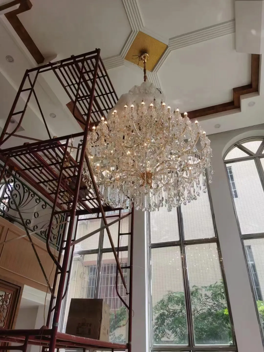 Extra Large Multi-tiered Candle Light  Crystal Chandelier for Hotel/Restaurant