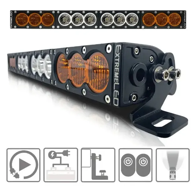 Extreme LED X6 Series Amber and White LED Light Bars (All Sizes)