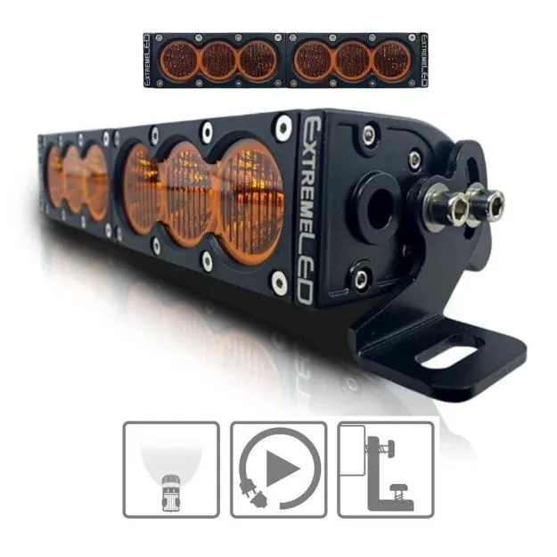 Extreme LED X6 Series Amber and White LED Light Bars (All Sizes)