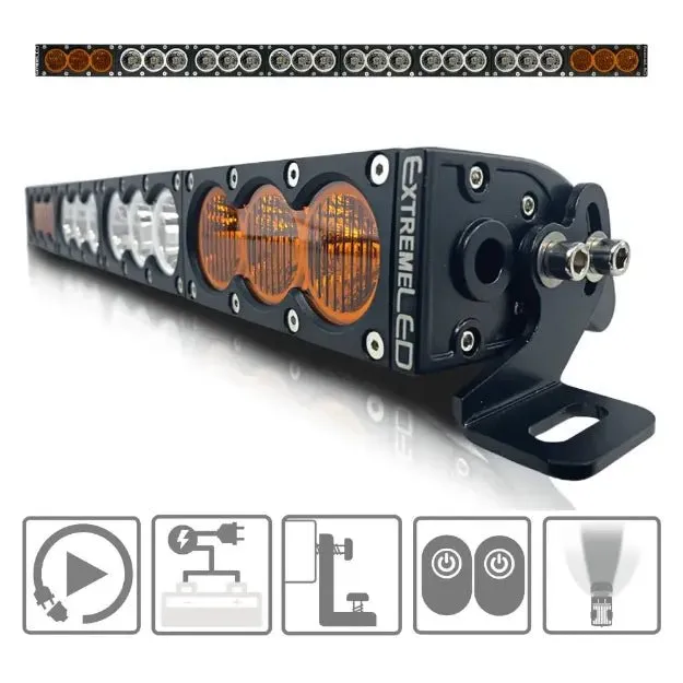 Extreme LED X6 Series Amber and White LED Light Bars (All Sizes)