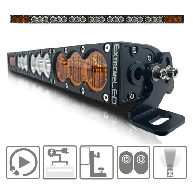 Extreme LED X6 Series Amber and White LED Light Bars (All Sizes)